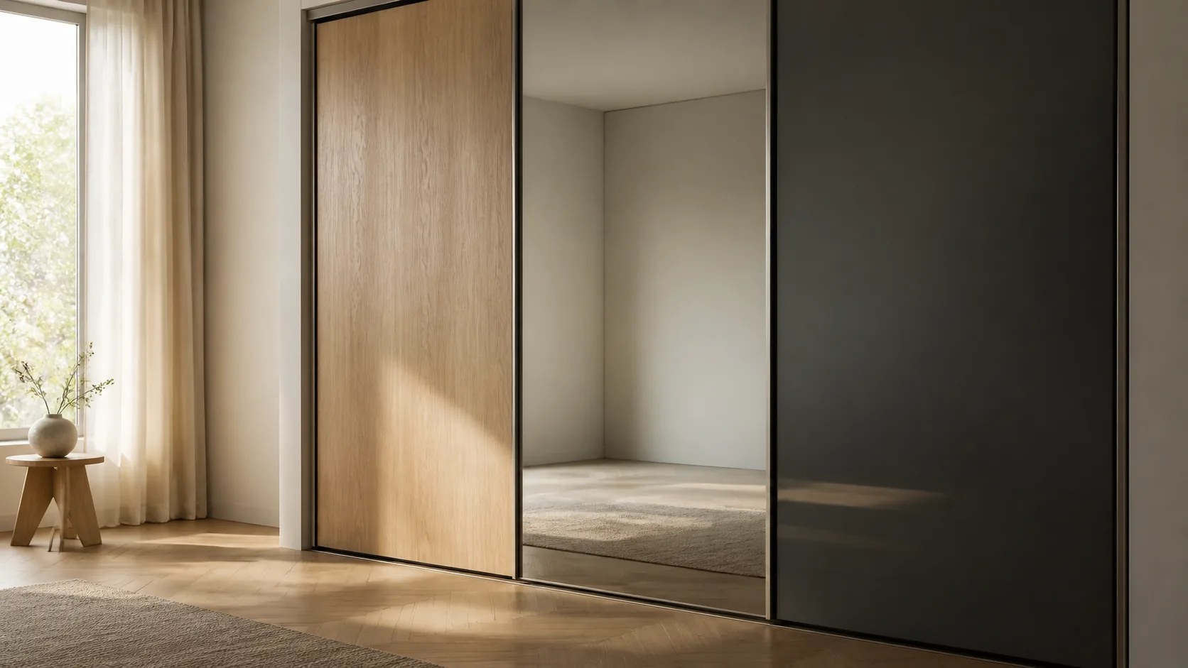 Зеркало, стекло или ЛДСП — что выбрать для дверей шкафа-купе?